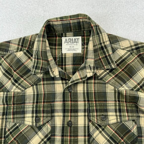 Ariat Button Up Shirt Small Men's Retro Fit Western Wear Long Sleeve - Picture 3 of 11